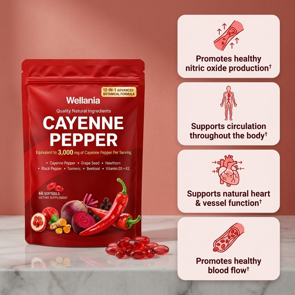 Wellania™ Cayenne Pepper 12-in-1 Softgels | 60 Count
