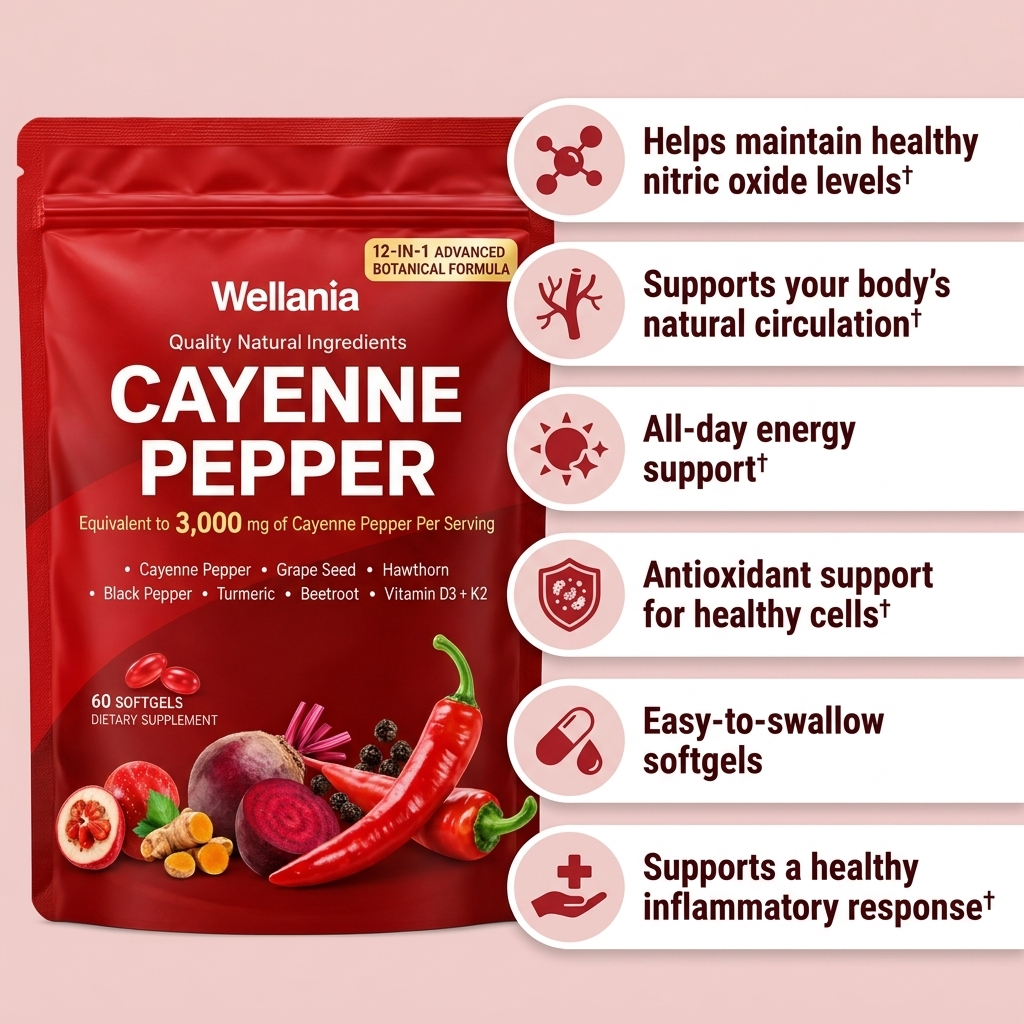 Wellania™ Cayenne Pepper 12-in-1 Softgels | 60 Count