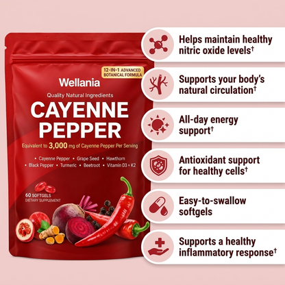 Wellania™ Cayenne Pepper 12-in-1 Softgels | 60 Count